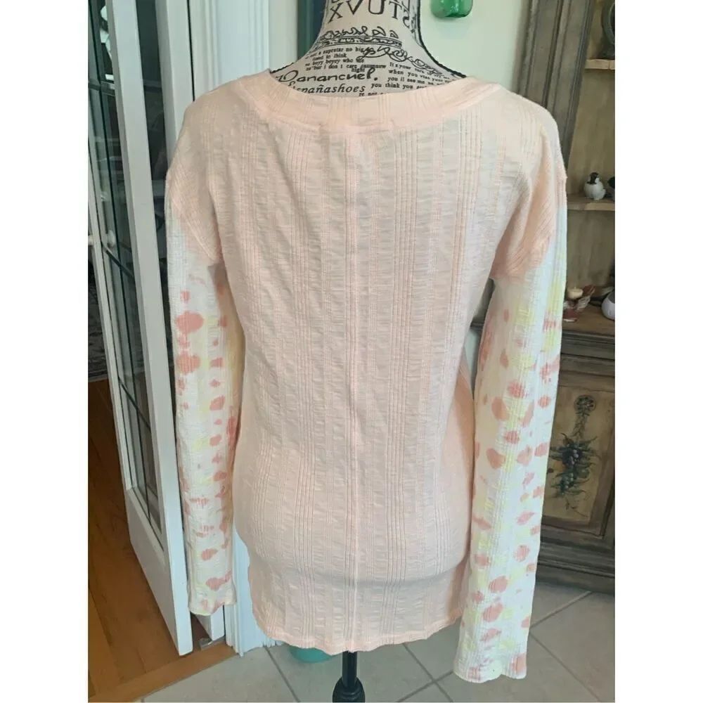Free People Big Sur Tie-Dye Thermal in Soft Pink - Picture 3 of 7